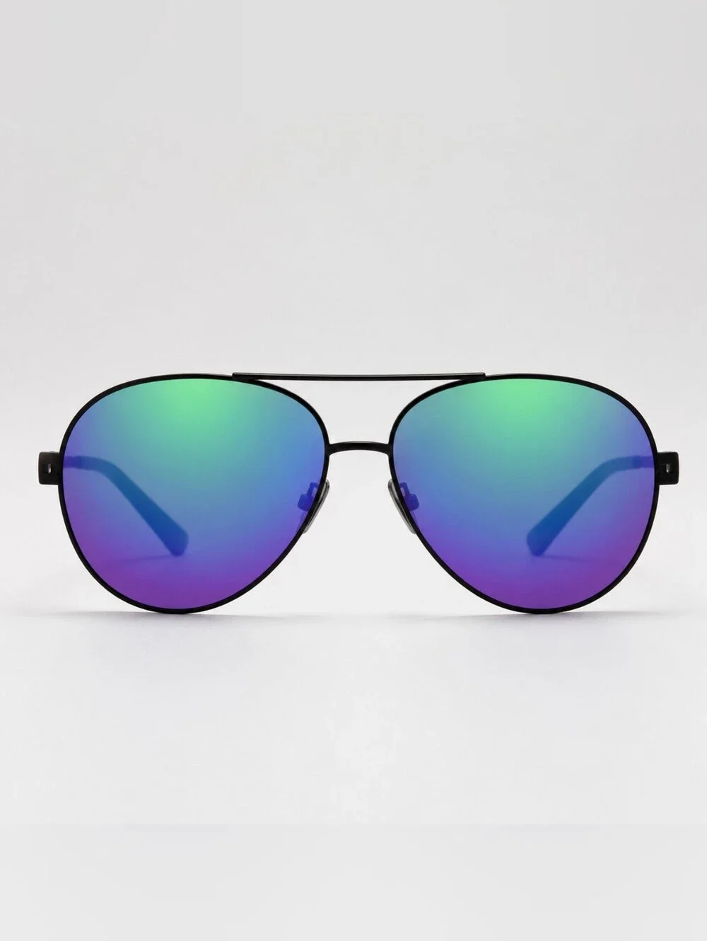 Off-White Virgil Abloh Gradient Aviator Sunglasses Blue Purple Mirror NWT